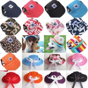 Dog Baseball Cap Outdoor Pet Sun Hat Summer Canvas Mesh Visor For Little Puppy✧ - Picture 1 of 45