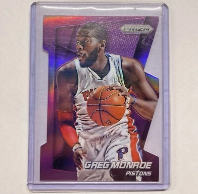 2014-15 Prizm Greg Monroe Purple Prizm Die Cut /139 #103 Pistons - Image 1 of 2