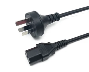 AU 3 Pin to IEC C13 Plug 250v 10A Power Cable Lead Cord PC Computer TV Monitor - Picture 1 of 3