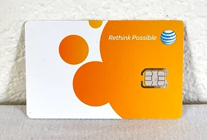 NEW Genuine AT&T Nano Sim Card - Supports 4, 5G, LTE (100 Count) - Picture 1 of 2