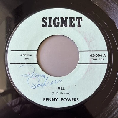 PENNY POWERS all /  eternal tears SIGNET 7" Single 45 RPM SIGNET TEEN Country - Image 1 of 4