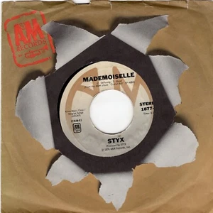Styx – Mademoiselle / Light Up 1976 A&M Rock VG+ - Picture 1 of 6