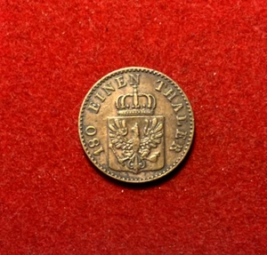 Prussia 1861 A 2 Pfennig Copper Coin KM#481 T4267 - Picture 1 of 2