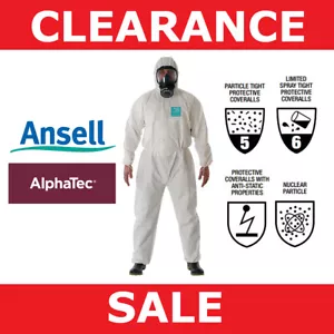 Ansell AlphaTec 2000 Standard Type 5 6 Microporous Disposable Overalls Coveralls - Picture 1 of 2