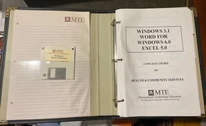 Windows 3.1 Word For Windows 6.0 Excel 5.0 Retro Training Manuel Mte - Zdjęcie 1 z 2