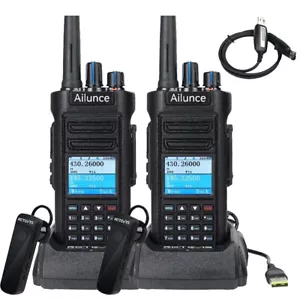 Ailunce HD2 IP67 Bluetooth Dual Band DMR HAM VFO Two Way Radio for Outdoor 2pcs - Picture 1 of 21