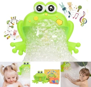 Light Up Baby Bath Bubble Toys,Tub Big Frog Automatic Bubble Maker Blower wit... - Picture 1 of 9