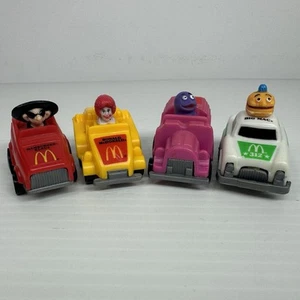 1991 McDonalds Burger Buddies Car Toys Complete Set of 4 Happy Meal McDonaldland - Picture 1 of 10