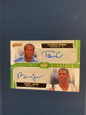 2008-09 Upper Deck MVP Sigs requerido Taurean Green/B. Tarjeta autografiada de Jones Foto 1 de 2