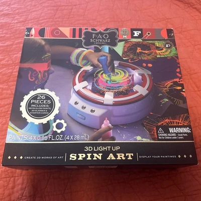 FAO Schwarz 3D Light Up Spin Art Craft Family Fun Activity Project Game New - Image 1 of 2