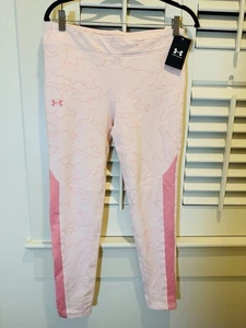 Under Armour Fitted Peach Pink Leggings Girls Youth Extra Large NWT - Picture 1 of 10