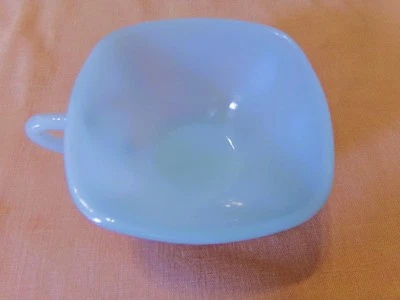 Taza cuadrada taza de té vintage Anchor Hocking Fire King azul azurita ¡USADA EN EXCELENTE ESTADO! Foto 1 de 3