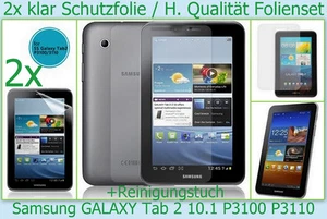 2x für Samsung Galaxy Tab 2 7.0 P3100 P3110 Schutzfolie Klar Displayschutz Folie - Bild 1 von 1