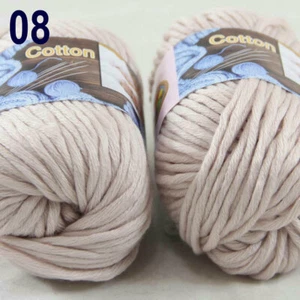 Sale 2SkeinsX50gr Soft Worsted Cotton Chunky Super Bulky Hand Knitting Yarn 08 - Picture 1 of 12