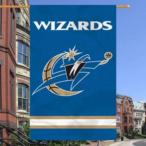 Washington Wizards NBA Banner 44" x 28" Navy Blue Team Logo Applique Flag Cover