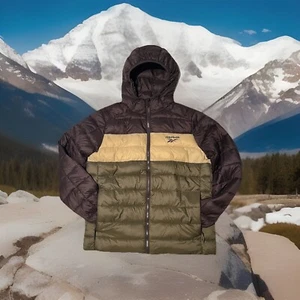 Reebok Mens Classic Glacier Shield Jacket *RARE COLOR COMBO* Brown, Tan & Green - Picture 1 of 6