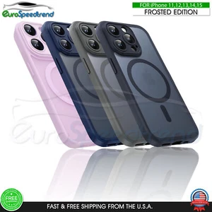 For iPhone 15 14 Plus 13 12 11 Pro Max Frosted Case MagSafe Shockproof Cover - Picture 1 of 14