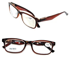 2 HIGH POWER READING GLASSES Strong +5.50 Men Women Wayfarer style Spring temple - Imagen 1 de 6