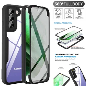 360 Grad Handy Hülle für Samsung S25 S24 S23 A55 A56 Rundum Komplett Schutz Case - Bild 1 von 23