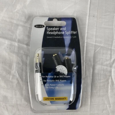 Adaptador de auriculares con altavoz Belkin mini enchufe estéreo mini conectores estéreo F8V234 Foto 1 de 4