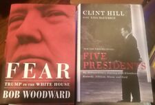 2 Political Hardback Books Five Presidents / Fear  Trump In The White House