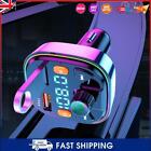 Car Bluetooth-compatible 5.0 FM Transmitter MP3 Player Fast Charger LED Display 