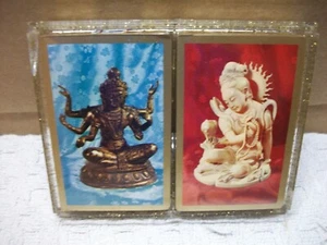 Vintage STANCRAFT Playing Cards ~ Hindu Sculptures ~ 2 Decks (Sealed)~ with Case - Picture 1 of 5