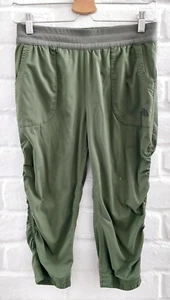 The North Face Pants Girls Large 14 16 Pull On Joggers Cropped Army Green Casual - Picture 1 of 16