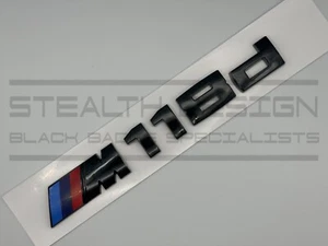 Fits BMW M118d 118d Badge For Rear Boot Gloss Black OEM+ - Picture 1 of 1