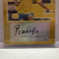 2021-22 Donruss Road to Qatar Signature Series Gold /10 Carlos Valderrama Auto