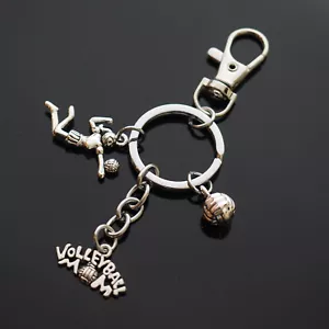 Volleyball Mom - Key Chain Clip Ball Charms Keychain Coach Player Love Gift - Picture 1 of 6