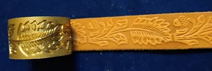 Leather Embossing Machine Roller Oak Leaf and Acorn Pattern #4508 Solid Brass - Picture 1 of 3