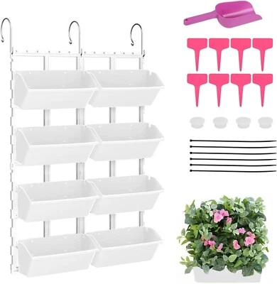 XQZMD Self Watering Wall Planting Pot, Outdoor Hanging Planter Bags with 8 Pots, - Image 1 of 4