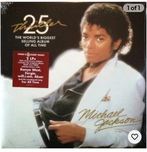 THRILLER-MICHAEL-JACKSON-THE-BIGGEST SELLING ALBUM-w/HYPE-STIKER-2LP-SEALED - Picture 1 of 1