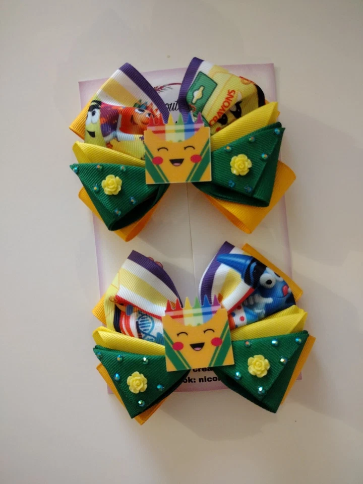 Juego de moños para el cabello regreso al cole  Foto 1 de 1