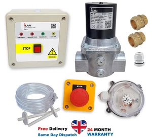 Kit menor sistema de bloqueo de gas iLAN, incluye válvula solenoide de gas de 2" (54 mm) - Imagen 1 de 8