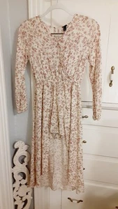 Art Class Girls Dress Hi Low Pink White Floral SZ Large 10/12 - Picture 1 of 4
