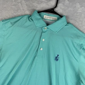 Polo Holderness & Bourne Para Hombre Grande Verde Porter Rendimiento Geométrico Elástico - Imagen 1 de 9