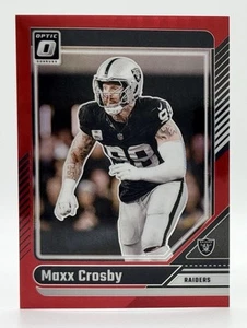 2024 Donruss Optic Red Holo #105 Maxx Cosby 114/125 Las Vegas Raiders - Picture 1 of 2