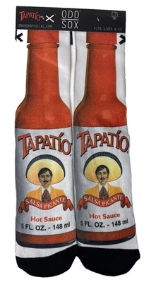 ¡NUEVO! Calcetines Odd Sox Tapatio Salsa Picante Hot Sause Para Hombre Talla 6-13 Divertido Regalo Foto 1 de 2