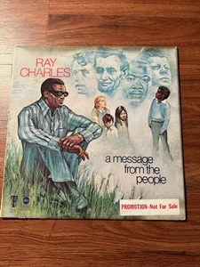 Ray Charles A Message FromThe People 1971 ABC X755 Promo White Label Vinyl - Picture 1 of 5