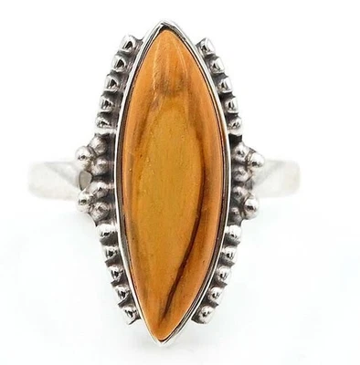 天然皇家帝国碧玉 925 纯银戒指 尺寸 8.5  — 第 1/2 张图片