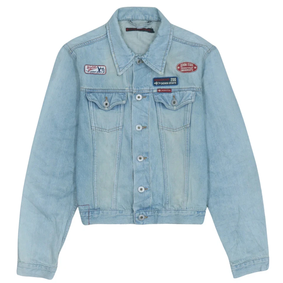 Chaqueta vaquera Big Star azul ligera años 90 vintage pequeña abotonada Foto 1 de 4