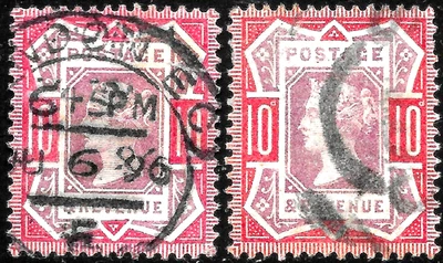 1890 G.BRITAIN Q. VICTORIA Sc#121,#121b SG#210.#210b usado en muy buen estado Foto 1 de 2