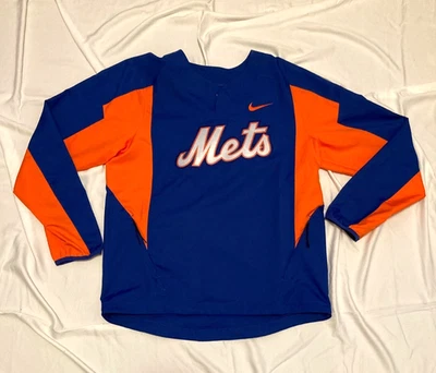 Jaqueta pulôver bordada masculina NY Mets Nike merch genuína MLB M *NOVA SEM ETIQUETAS - Imagem 1 de 4