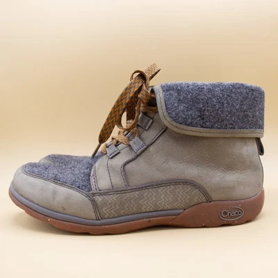 Botas de cuero gris níquel Chaco Barbary para mujer talla 9 Foto 1 de 4