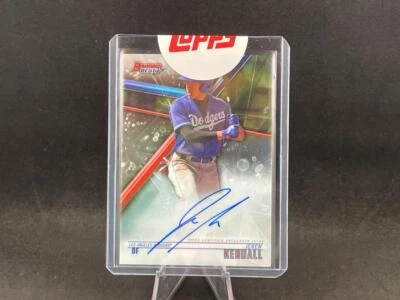 2018 BOWMAN'S BEST BASEBALL JEREN KENDALL B18-JK PROSPECT AUTO DODGERS - Image 1 of 2