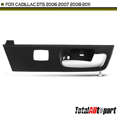 Manija de puerta interior con orificio cromado y negro para Cadillac DTS 2006-2011 delantera derecha Foto 1 de 4
