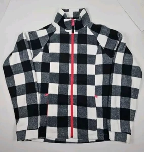 Chaqueta polar COLUMBIA Buffalo a cuadros jóvenes niñas 18/20 cremallera completa negra gris blanca - Imagen 1 de 19