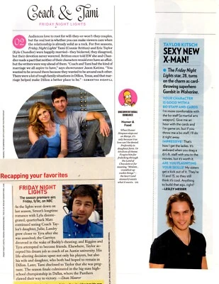 Actor KYLE CHANDLER plus Friday Night Lights programa de televisión lote de recortes originales de 6 oz Foto 1 de 2